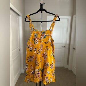 Women’s Express Floral Ruffle Strap Knee-Length Dress Size XL